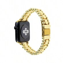 1 条女士双排串珠金属表带，兼容 Apple Ultra/SE/8/7/6/5/4/3/2/1，适用于 38mm/40mm/41mm/42mm/44mm/45mm/49mm，可作为返校学生的礼物 - 42/44/45/49 - 查看 5