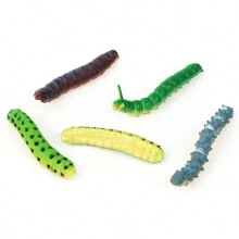 12 piezas Juguetes de peluche realista de oruga y gusano, insectos que se arrastran, estilo aleatorio - Multicolor - Ver 5