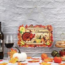 1 miếng Thổ Nhĩ Kỳ Treo cửa Trang trí cửa Lễ Tạ ơn Thổ Nhĩ Kỳ Vòng hoa Cửa trước bằng gỗ Bí ngô treo Thổ Nhĩ Kỳ Mùa thu Lễ Tạ ơn Dấu hiệu chào mừng Hiên nhà Trang trại Lễ Tạ ơn Trang trí - Nhiều màu - Xem 5