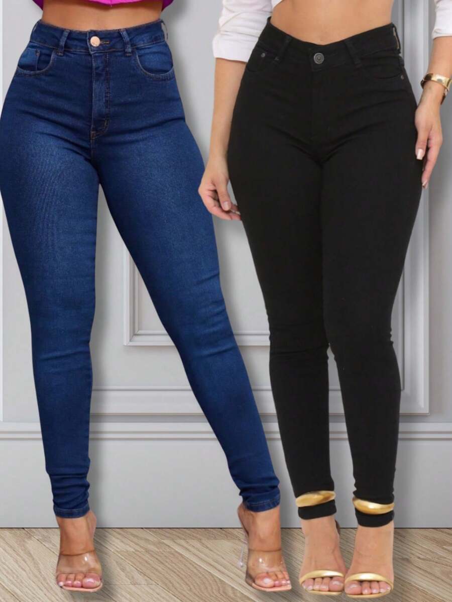 Women Jeans - Dark Wash - View 1