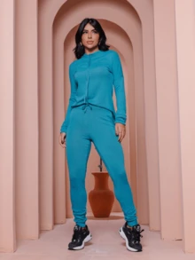 Women Two-Piece Outfits - Màu xanh bạc hà - Xem 1