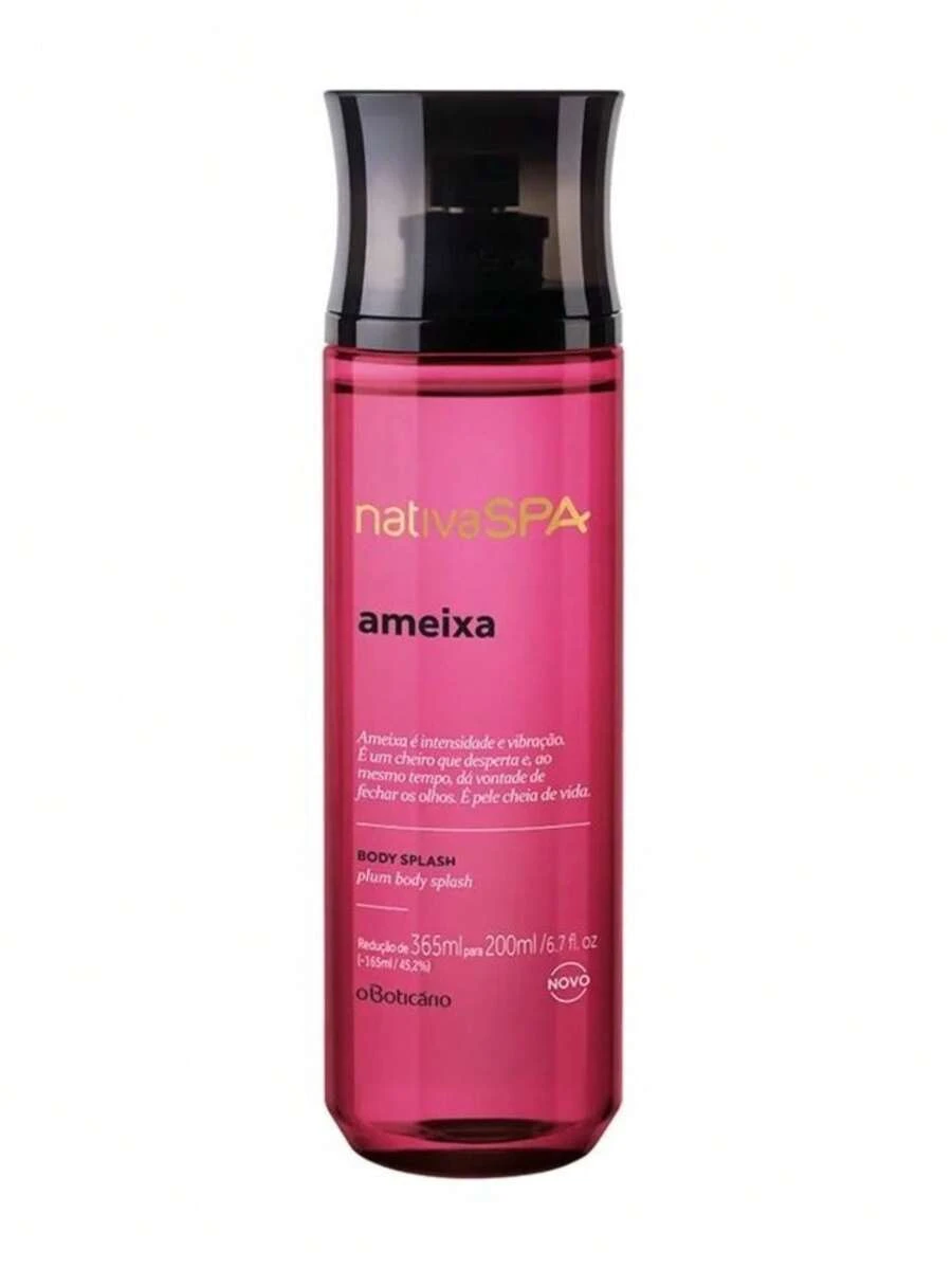 O Boticário Nativa Spa Plum Deodorant Cologne Body Splash 200ml - Đỏ - Xem 1