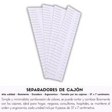 Separador Largo Divisor de almacenamiento de cajón de combinación libre Divisor de almacenamiento de cajones 4 Pzs - Rosa - Ver 5