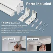 LUCKUP Cordless Zebra Blinds Shades For Windows-Dual Layer Sheer Blinds Light Control With Valance Day Night Privacy Light Filtering Fabric, White - trắng - Xem 5