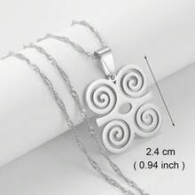 1 Peça Colares de Símbolos Africanos Akofena Dwennimmen Adinkra Sankofa Estilo de joias Ganesas Retrô - Multicolorido - Visão 7