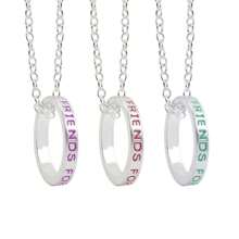 Set de collar para mejores amigas de 3/4 piezas, creativo colgante de pentagrama y accesorios de aleación, collar de amistad, collares de amuletos de aleación de mejores amigos, cadena de clavícula de corazón partido lindo, regalos de joyería para las mejores amigas - Plateado - Ver 12