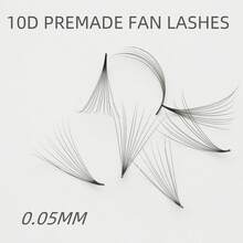 520Fans In One Box 10D Pointybase Loose Fan Lashes 0.05MM Premade Volume Fan Lashes 8-15MM Length In C D Curl Promade Fan Lashes For Lashes Extension Artist - Black - View 4