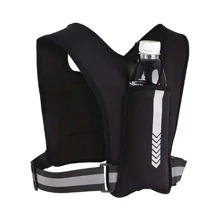 Mochila de corrida mini para homens e mulheres - refletiva, alta visibilidade de 360°, acomoda acessórios e qualquer iPhone, Android, iPad Mini - equipamento leve e ajustável para condicionamento físico, caminhada, ciclismo, trilhas e muito mais!