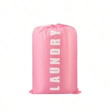 1pc Laundry Bag Storage Bag, Pink/Green/Gray Drawstring Pouch, Travel Wash Bag, Clothes Organizer Bag. Dress Pants Shoes Jeans Boots Skirt,Spring,Minimalist,Summer Tops