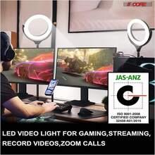 Selfie LED Ring Light 6" With Round Stand For YouTubee/  Video REcoording - Multicolor - View 3
