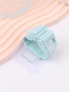 Giá lau nhà, Kẹp lau nhà không cần đục lỗ, Móc lau nhà, Móc treo phòng tắm, Hộp đựng treo tường chắc chắn, Chịu lực, Một mảnh - màu xanh lá - Xem 3