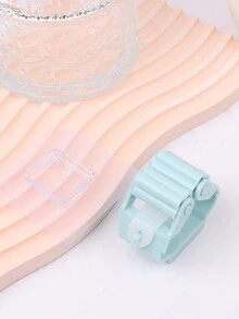 Giá lau nhà, Kẹp lau nhà không cần đục lỗ, Móc lau nhà, Móc treo phòng tắm, Hộp đựng treo tường chắc chắn, Chịu lực, Một mảnh - màu xanh lá - Xem 4