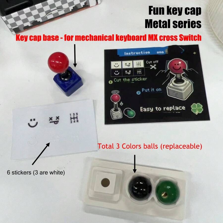 Mũ Phím Có Thể Thay Thế K20 Với Đế Kim Loại Máy Chơi Game Keycap 3 Màu Retro Cần Điều Khiển Keycap Máy Chiến Đấu Cần Điều Khiển Nắp Phím Cho Bàn Phím Cơ Phím ESC 6 Miếng Dán Bóng 3 Màu Có Trạm Lưu Trữ Thích Hợp Cho MX Cross Switch
