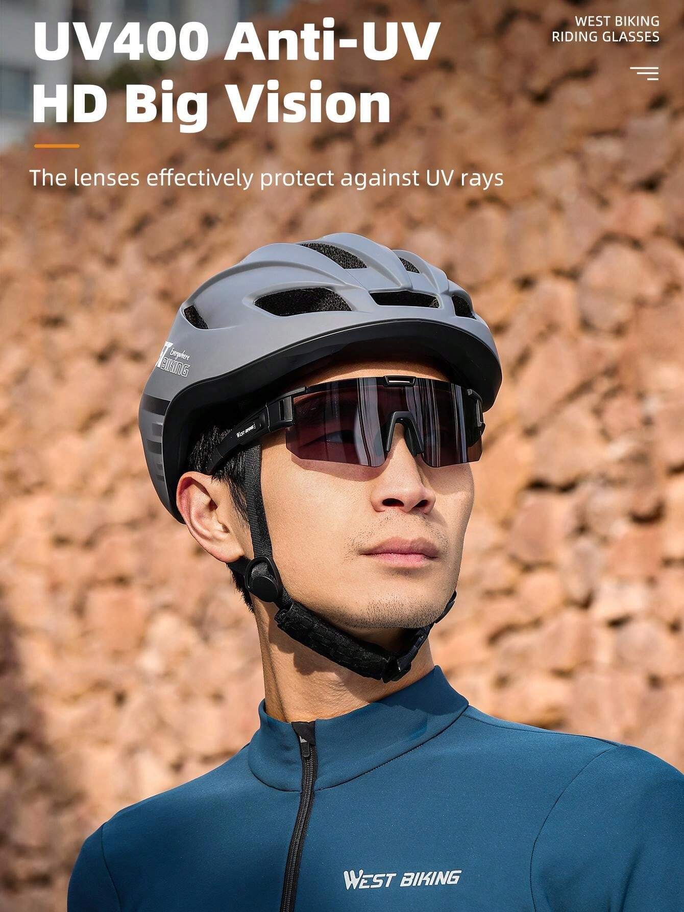 Lunettes Vélo West Biking Photochromiques Et Polarisées – Grand Cadre, Pour Myopie