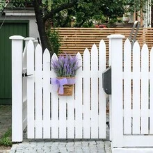 Kranz Trockenblumen für die Wand, Korbkranz für Eingangstür, Frühlings- und Sommerkranz für Eingangstür - Violett - Übersicht 2