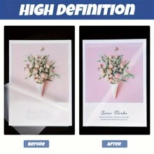 100张6英寸/A4透明覆膜文件照片过塑袋相册文件保护膜塑封膜相片膜高清防水覆膜卡膜保护膜 - 透明色 - 查看 4