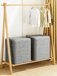 1PC Cationic Zipper Storage Bag, Quilt Storage Bag, Doll Storage Bag, Clothing Storage Bag, Large Capacity, Load-Bearing, Bidirectional Alloy Zipper, Soft Fabric, High Handle, Suitable For Home Storage, Travel Storage, Space Management Tools School Organizer Bags Teacher Storage Bags Clothing Storage Box Closet StorageStorage Containersorganization And Storage Organizer Storage Containers Storage Bins For Bedroom Dorm For Blankets Beddings Comforter Pillow Toys - Dark Grey - View 5