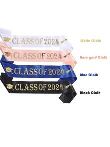Class Of 2024 Sash Finally Graduated Cheerleader Senior 2024 Sashes For Graduation Party Supplies Decorations - Multicolor - View 2