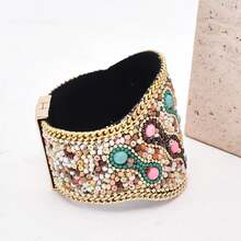 1pc Colorful Rice Bead Bracelet  Metal Magnetic Clasp Bangle, Bohemian Jewelry - Rice Bead Bracelet - View 8