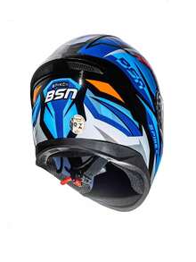 Capacete Moto Spike 2 Peels Bsn Preto Azul Metálico Fechado TAMANHO 56 - Multicolorido - Visão 4
