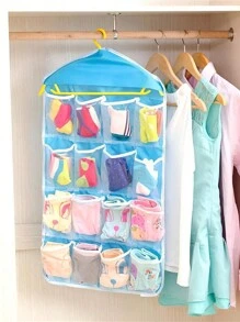 Organizador colgante de sobre la puerta, estantería portátil con 16 bolsillos transparentes para colgar detrás de la puerta, bolsa de almacenamiento montada en la pared para dormitorio, sala de estar, puerta, armario, pequeños artículos y organización de ropa, bolsas del día de los enamorados - Multicolor - Ver 3
