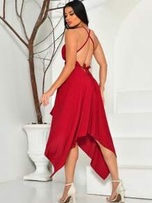 Women Dresses - Màu Cam cháy - Xem 2