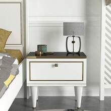Well Home Tavolino, 100% truciolato impiallacciato melaminico, colore bianco, noce - Multicolore - Visualizzare 3