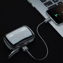 M10 Wireless Bluetooth Stereo Headphones With LED Case - 黑色 - 查看 4