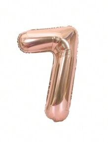 1pc 32in Disposable PE Number Balloon, Cute Rose Gold Decorative Party Celebration Decoration Balloon For Birthday Party, Wedding, Christmas - Rose Gold - View 16