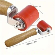 JUEMEL Rodillo de presión manual de silicona, herramienta de soldadura resistente a alta temperatura, rodillo de presión de silicona, accesorios de soldadura para herramientas y accesorios de nivelación sin rayones para techos - Verde - Ver 3