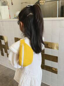 Bolso de cintura para niños, nuevo bolso simple y versátil para el pecho para uso casual y deportivo de niños y niñas, verano