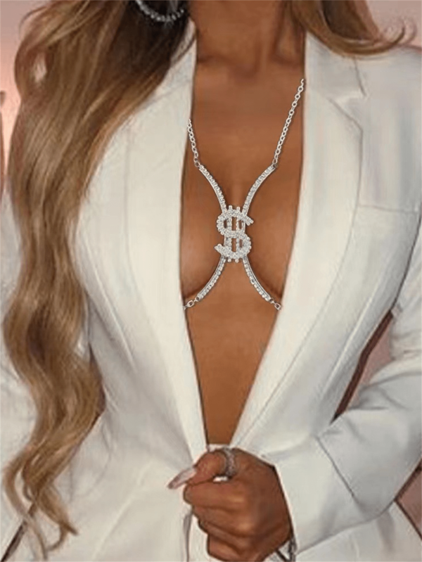 One Sexy Rhinestone Bralette, Unique Bikini Underwear Accessory