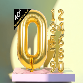 1入組數字形狀裝飾氣球