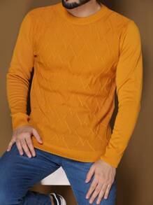 Men Sweaters - Camel - View 3