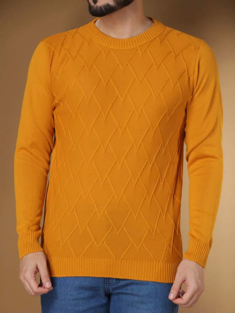 Men Sweaters - Camel - View 1