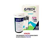 TIRAS REAGENTES PARA GLICEMIA DIABETES - VITA LITE - G TECH - Azul cadete - Visão 3