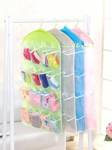 Organizador colgante de sobre la puerta, estantería portátil con 16 bolsillos transparentes para colgar detrás de la puerta, bolsa de almacenamiento montada en la pared para dormitorio, sala de estar, puerta, armario, pequeños artículos y organización de ropa, bolsas del día de los enamorados - Multicolor - Ver 4