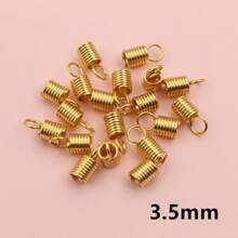 20pcs Stainless Steel Spring Crimp Clasps Leather Cord Ends End Caps Connectors For DIY Bracelet Necklace Jewelry Making