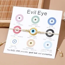 Evil Eye Charm Evil Eye Bracelet Colorful Friendship Beaded Bracelet Women's Lucky Bracelet - JS-b23040701-p - View 8