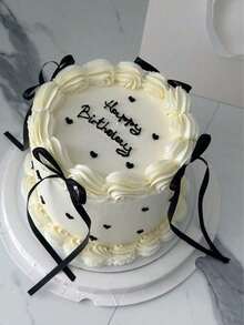 10入組蛋糕裝飾餅幹，蝴蝶結蛋糕裝飾飾品，母親節/情人節/七夕節蛋糕裝飾 - 彩色 - 查看 5