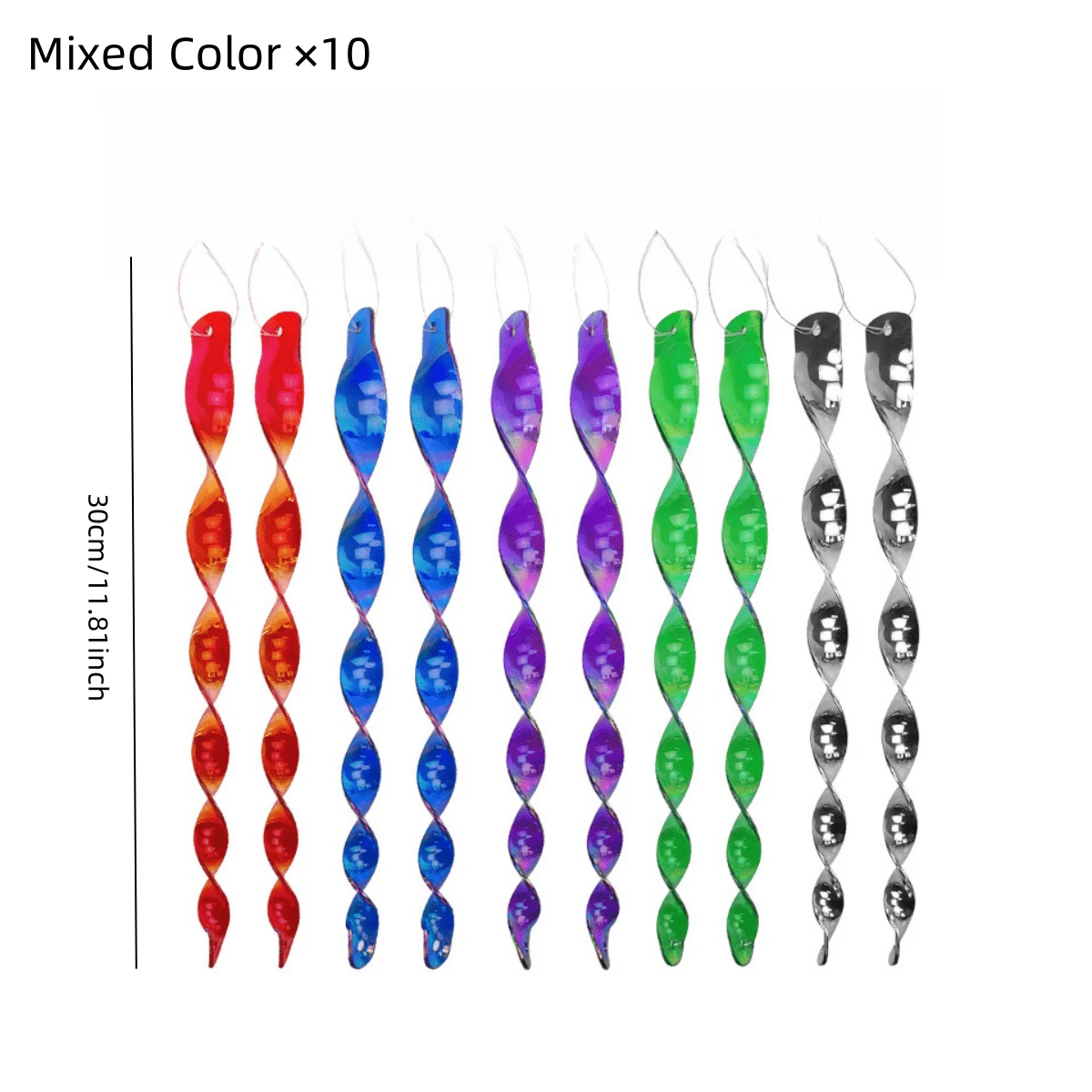 10pcs WindDriven Reflective Strip Bird Repellent Device, Reflective Rod Bird Repellent, Insect