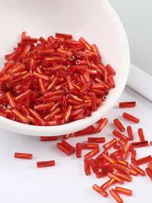 300 piezas de Vidrios en tubo tipo hélice de 11/0 con medida de 2x6mm, abalorio de cuentas de vidrio tipo bugle retorcido para hacer pulseras y bisuterías de bricolaje - Cuentas de tubo en espiral de 2x6mm - Ver 11