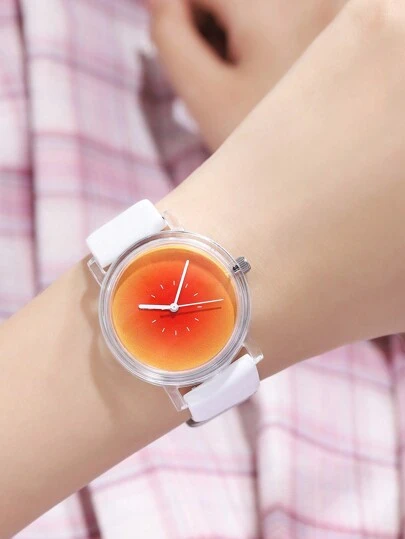  KEZZI Transparent Gradient Cute Fresh Tape Watch