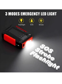 Una bomba de aire inalámbrica multifuncional portátil, con encendido de automóvil, iluminación de emergencia, pantalla digital precisa, parada automática, bomba de aire para automóvil, inflador de neumáticos de juguetes inflables