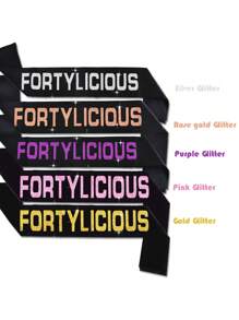 Foulard en satin noir et or paillettes - Cinquante ou quarante ans, fournitures pour fête d'anniversaire 50e/40e joyeux, idées et décorations, Noël