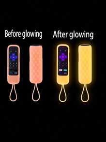 Silicone Night Luminous Dust-Proof Cover Protective Case For Hisense TCL Roku TV Remote Control, Multi-Color (Please Refer To The Details Page For The Glow Instructions), Back To School Supplies