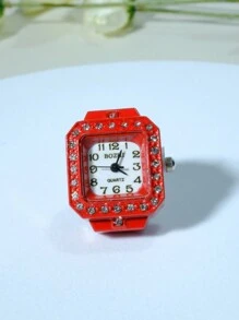 A Vintage Mini Creative Niche Design Digital Watch Gift Clock Watch Couple Ring
