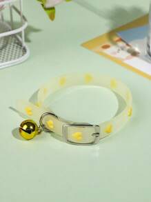 Pet Light-Up Collar, Glow-In-The-Dark Cat Collar, Anti-Lost Night Light Necklace With Bell, Fluorescent Silicone Light-Up Collar - Multicolor - View 19