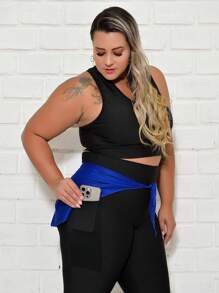 Plus Size Sports Sets - Màu xanh lam - Xem 7