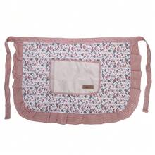 女性時尚韓式花卉帆布半圍裙，耐用且防污廚房工作圍裙，帶領結和前袋，廚房、廚房用品、食品、烹飪、露營、假期、海灘、房間裝飾、組織者、派對、旅行。 - 彩色 - 查看 8